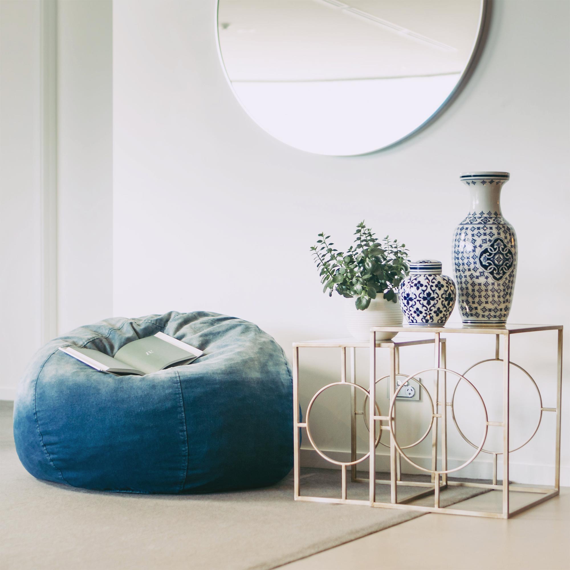 Denim Ombre Bean Bag